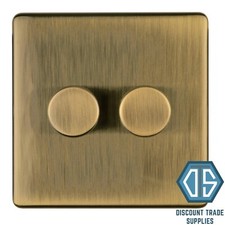 Antique Brass Screwless Switches and Sockets Flat Concealed Plate