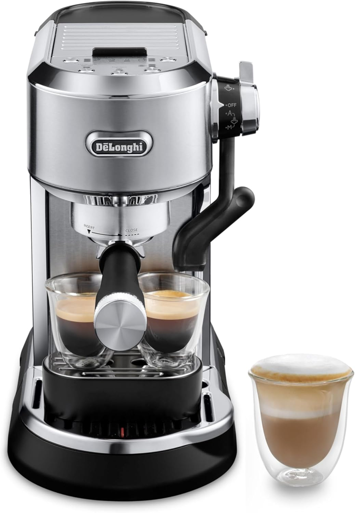 Dedica Maestro plus Espresso Machine with Automatic Steam Wand for Latte, Cappuc