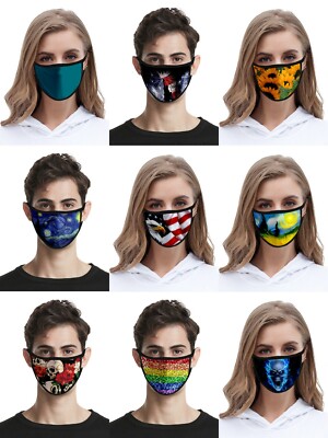 Fashion Unisex Cloth Face Mask Reusable Washable Cover Masks Style Men Women USA