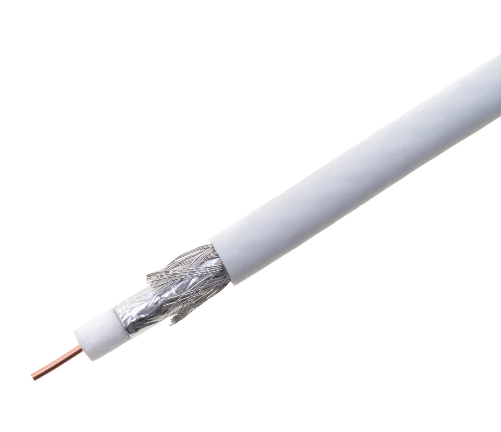 2-Pack -25ft White RG6 Dual Shield Coax Cable for TV Antenna Satellite Dish DVD