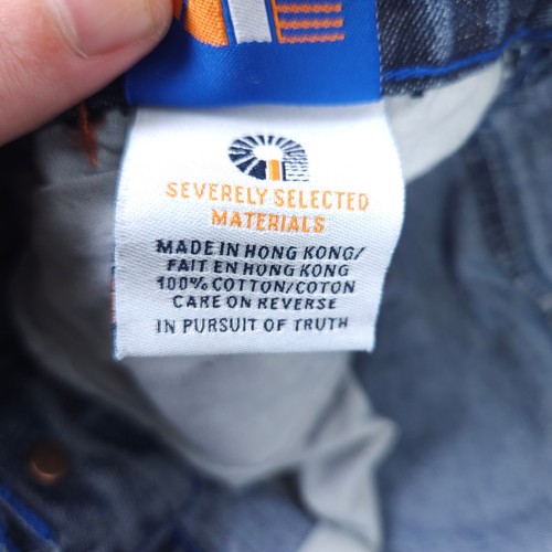 Jeans vintage Akademiks uomo taglia 40x32 blu invecchiato sbiadito vita alta Y2K grunge - Foto 4 di 8