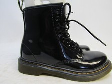 Dr Martens Youth Size 2 M Black 8 Eye Comfort Zip Ankle Boots