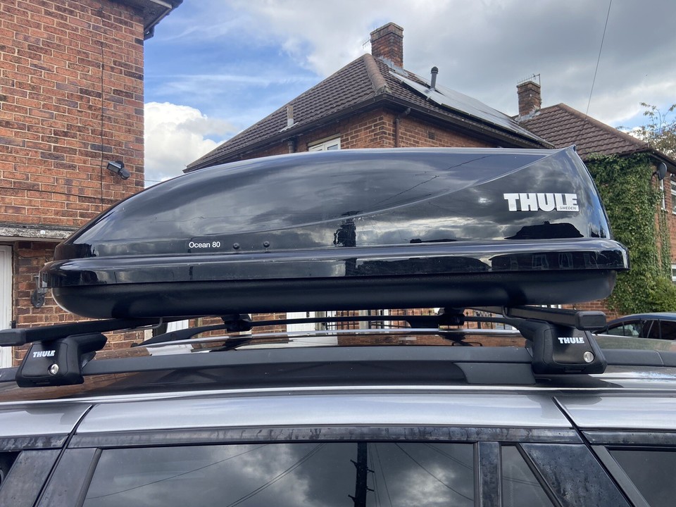 THULE Ocean 80 Car Roof Box Gloss Black Finish 320 Litre Capacity LOW