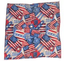 VTG American Flag USA Bandana Biker Patriotic Fourth Of July americana