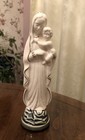 Virgin Mary Statue Made In Ireland Knock Pottery 8” Figurine Holding Baby Jesus — photo 1