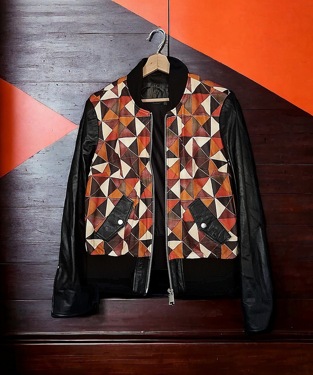 Wolf and st.ozzy 1990 Leather digital patch effect Bomber Wolf and st.ozzy 1990 Leather digital patch effect Bomber