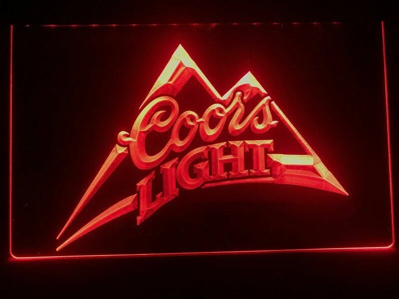Coors Light Beer Led Neon Light Sign Bar Pub Man Cave Decoration Gift Advertise
