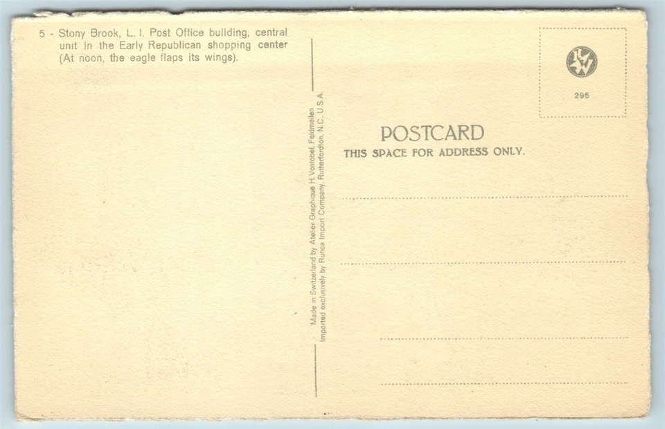 Postcard NY Stony Brook Long Island LI New York Post Office Shopping Area AB2 eBay