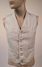 VICTORIAN 1870 S MEN S LINEN WAISTCOAT W BUTTONLINK FRONT