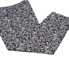 Talbots size 8 ankle stretch pants in a blue and white floral Print