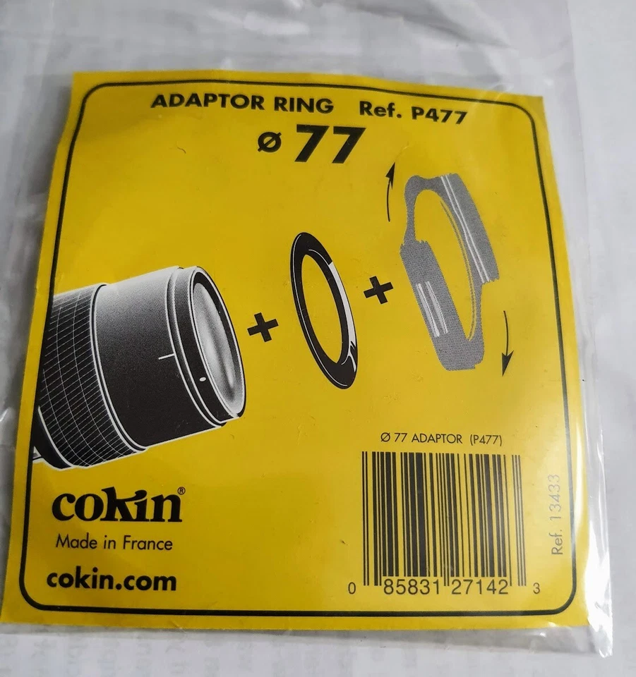 Genuine Cokin P Series 77mm Adapter Ring P477 Made in France Thread to P System - Image 3 of 4