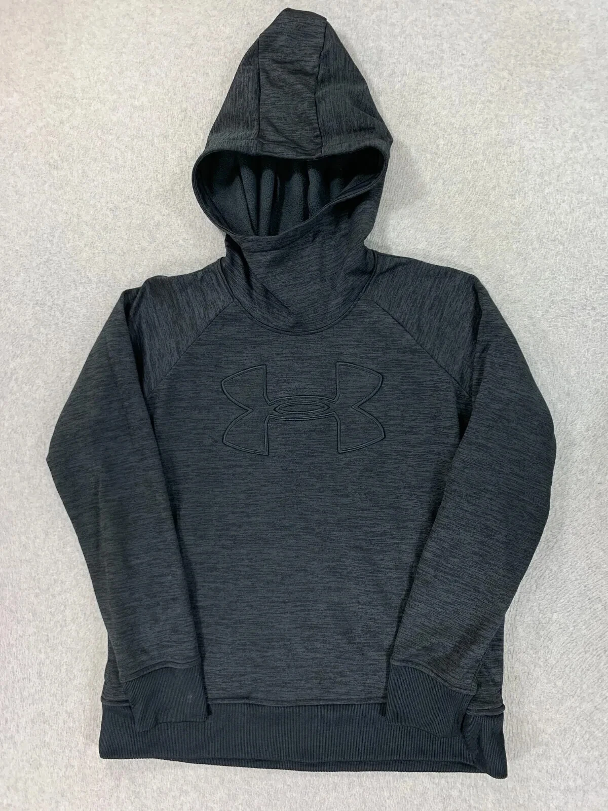Under Armour Cold Gear Loose Fit Black Shadow Hoodie Sweatshirt (Women's Large)