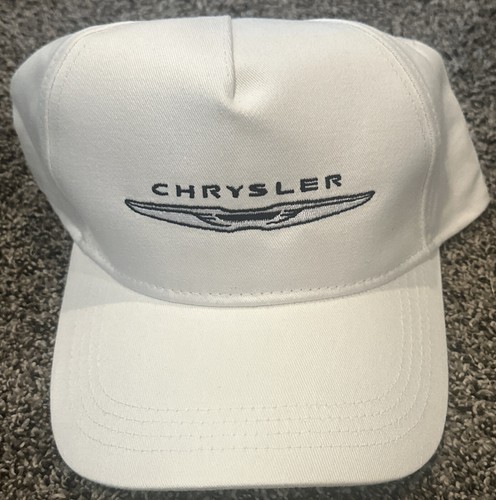 Chrysler Baseball Style Hat / Cap - Adjustable Back - White - Vintage - OSFM