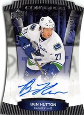 Ben Hutton autographed hockey card 2016 Upper Deck Contours Rookies #122 LE 266