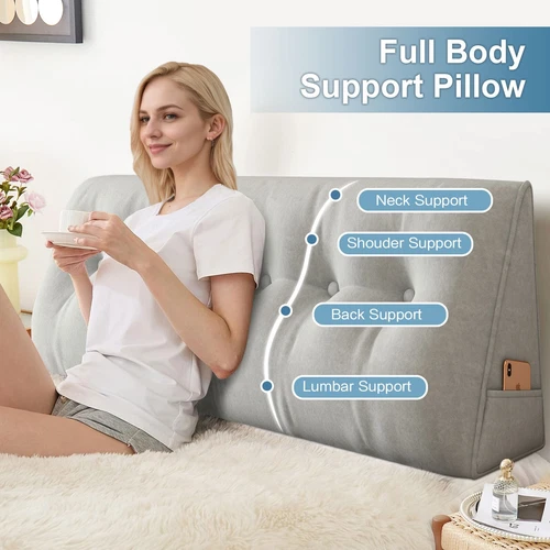 Rückenkissen Bettseitenkissen Tatami Keilkissen Lendenkissen für Bett und Sofa - Bild 5 von 27