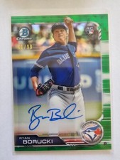 2019 Ryan Borucki Bowman Chrome Auto Autograph Rookie RC Green Refractor #41/99