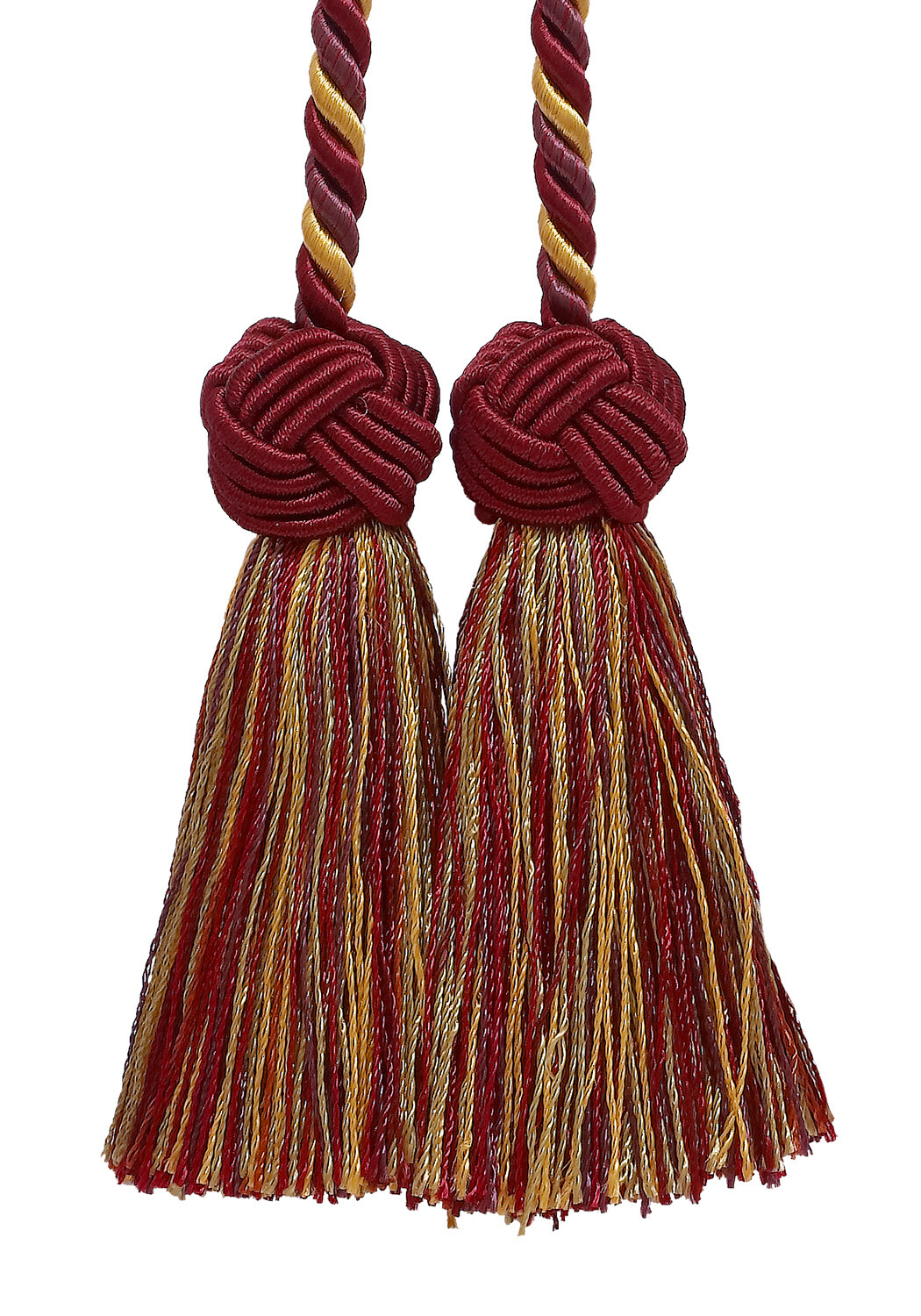 Curtain Tieback, Style# BCT, Color# 5716 - Autumn Leaves Red [Set of 2]