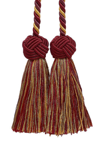 Curtain Tieback, Style# BCT, Color# 5716 - Autumn Leaves Red [Set of 2] - Picture 1 of 1