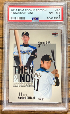 Shohei Ohtani Card 2014 BBM PSA 8 #96 Rookie Nipponham Fighters LA