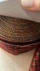 Christmas Plaid 4”x 24YD  Ribbon Red Green Gold Tartan Holiday — photo 2