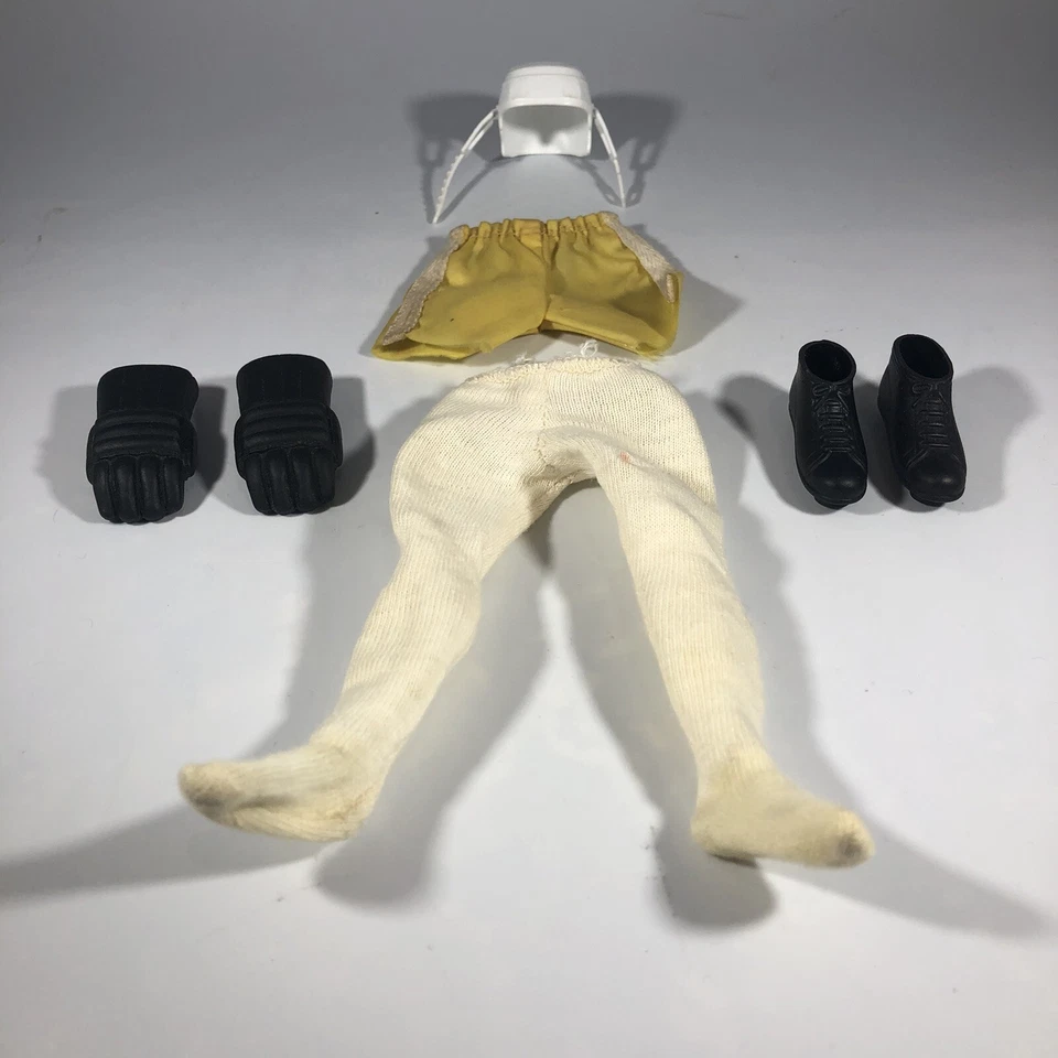 Conjunto de hockey Big Jim vintage años 70 figura de acción accesorios ropa Foto 3 de 4