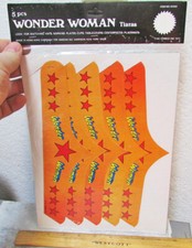 Vintage 1977 Sealed package of 5 Wonder Woman Tiaras, Cosplay Halloween items