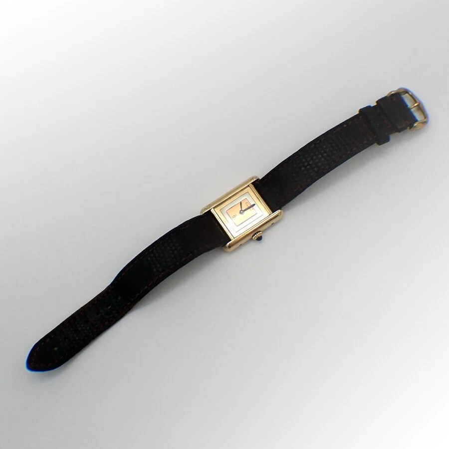 Orologio da polso Must De Cartier Carica Manuale Quadrante Tri Colore Argento Sterling