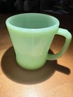 VTG Fire King Jadeite D Handle Coffee Mug Milk Glass Oven Ware Read Description