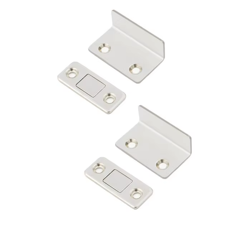 Ultra Thin Latch Cupboard L Type Door Closer Cabinet Catches Door Stopper Furnit