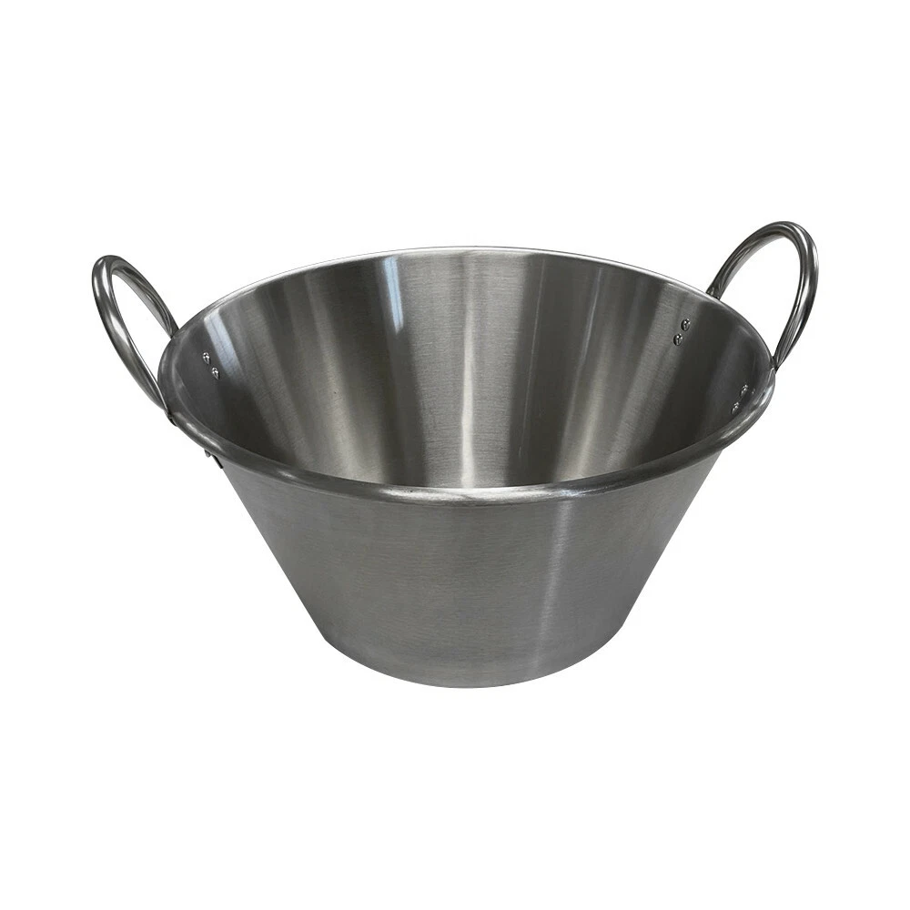 Cazo Stainless Steel 25"W Caso para Carnitas Widespread para Carnitas Comal