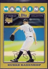 2008 Topps Updates & Highlights Burke Badenhop #UH165 GOLD /2008