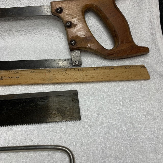 Vintage Meat Saw Lot EC Atkins No. 8, Small Backbone Saw, Chicken Bone