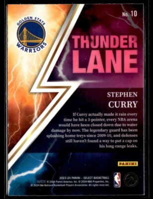 2023-24 Panini Select Stephen Curry Thunder Lane #10 Golden State