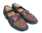 Bragano Italy Gray Brown Crocodile Toe Penny Loafer Slip On Dress Shoe SZ 9.5M — photo 2