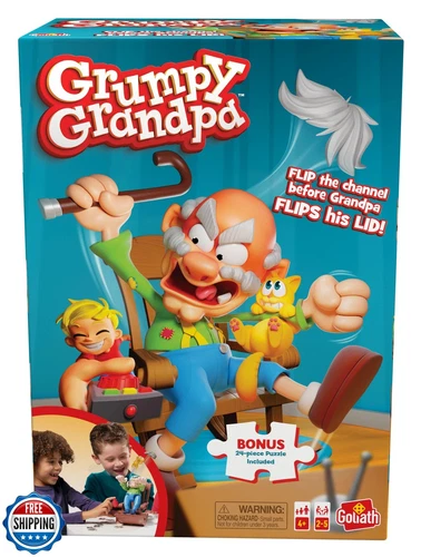Goliath Grumpy Grandpa Game - Flip The Channel Before Grandpa Flips His Lid -