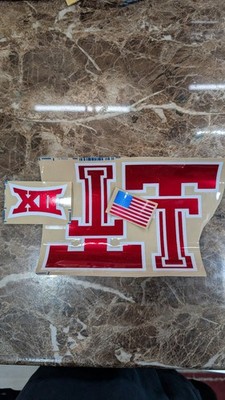 Texas Tech chrome Full Size Football Helmet Decals