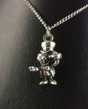 Disney Charm Silber Alice im Wunderland Hutmacher 925 Vintage Anhänger