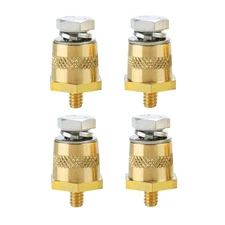 Ampper M6 Thread Male Brass Battery Charging Post Terminals, M6 Battery Post ...