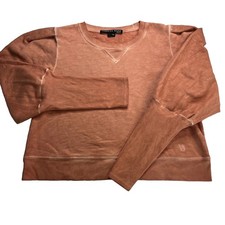 Veronica Beard Women  s Analeigh Rose Puff Sleeve Sweatshirt Sunwashed Beach L