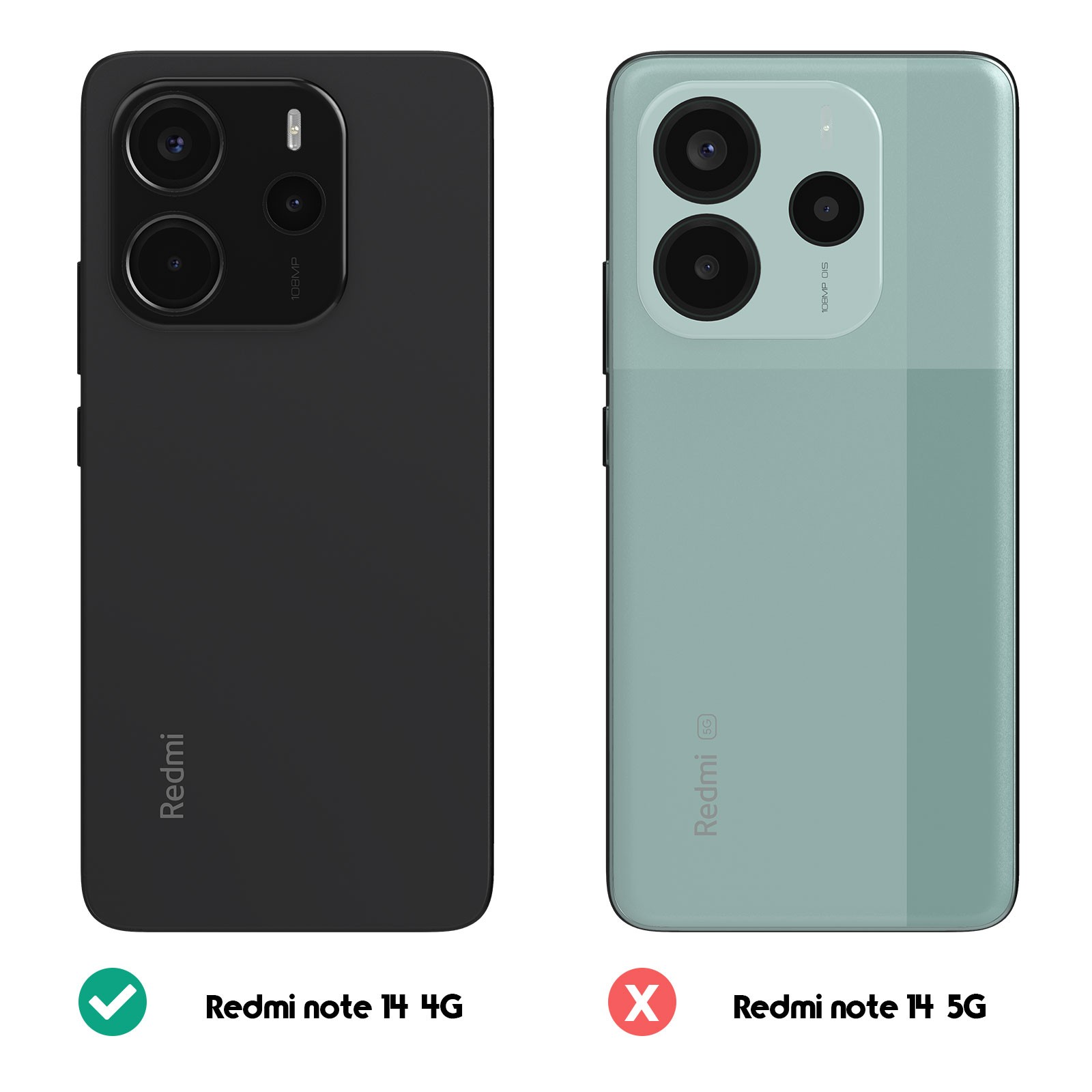 Coque Xiaomi Redmi Note 14 4G fine au design premium soft-touch rouge - 4