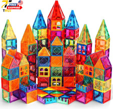 100PCS Magnetic Tiles Kids Toys Magnetic Building Blocks STEM Magnet Building Se