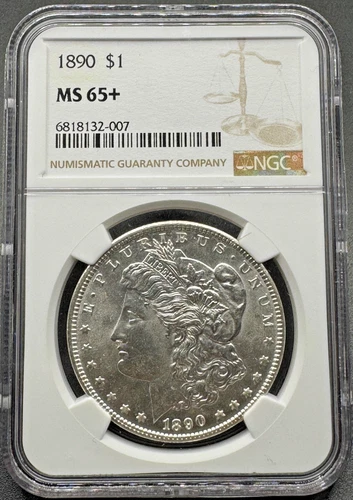 1890 MORGAN SILVER DOLLAR NGC MS65+ 09XXCA25