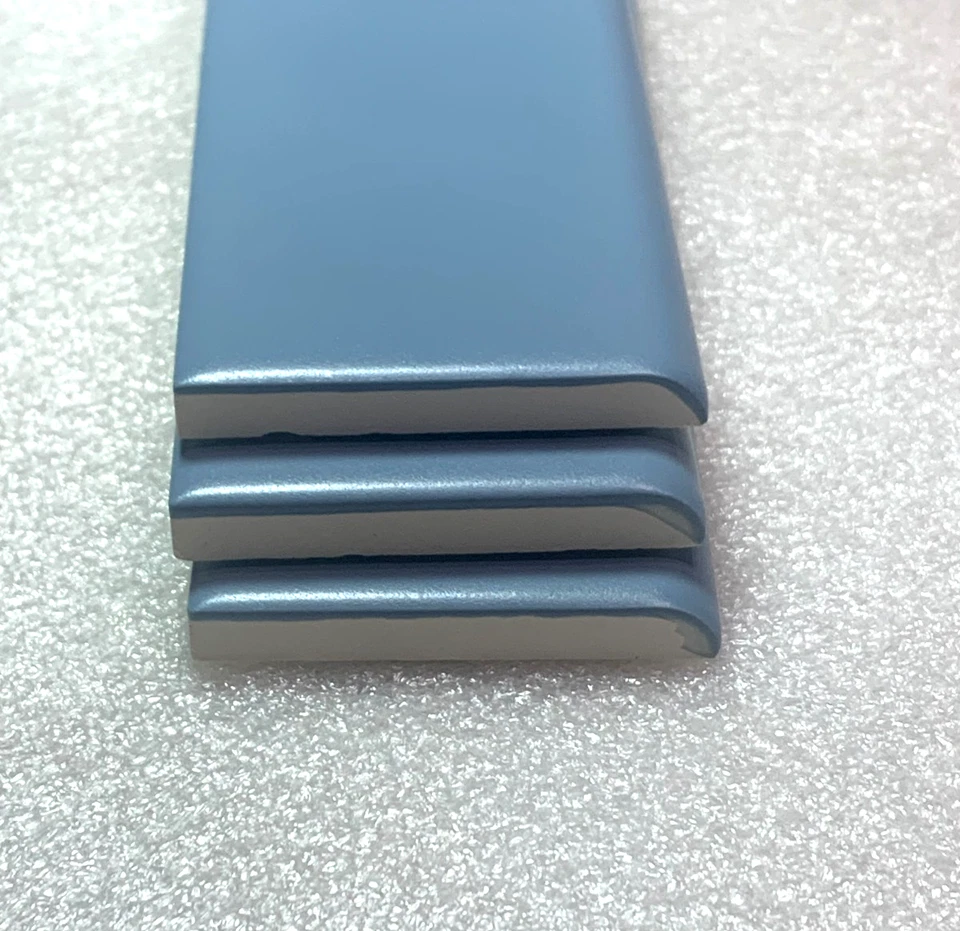 New Vtg Florida  Vermont Blue #566 Potters Touch Surface Bullnose 2 " x  6 1/8" - Image 4 of 4