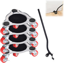 Kit Sposta Mobili Con Ruote, 5 Pezzi Ruote Girevoli per Spostare Mobili, Carico