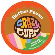 Cápsulas de café nuez descafeinadas con sabor Crazy Cups, porción única para Keurig K...