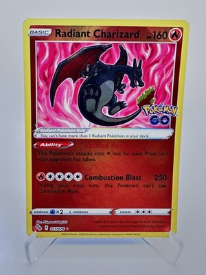 Radiant Charizard 011/078 Pokémon GO Holo Pokemon Near Mint