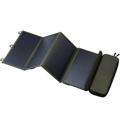 ELECOM NESTOUT Portable Solar Panel, Dual USB-A Ports, 28W Power Generation C...