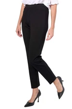 Susan Graver Women's Smart Ponte Knit Slim Leg Pants Black