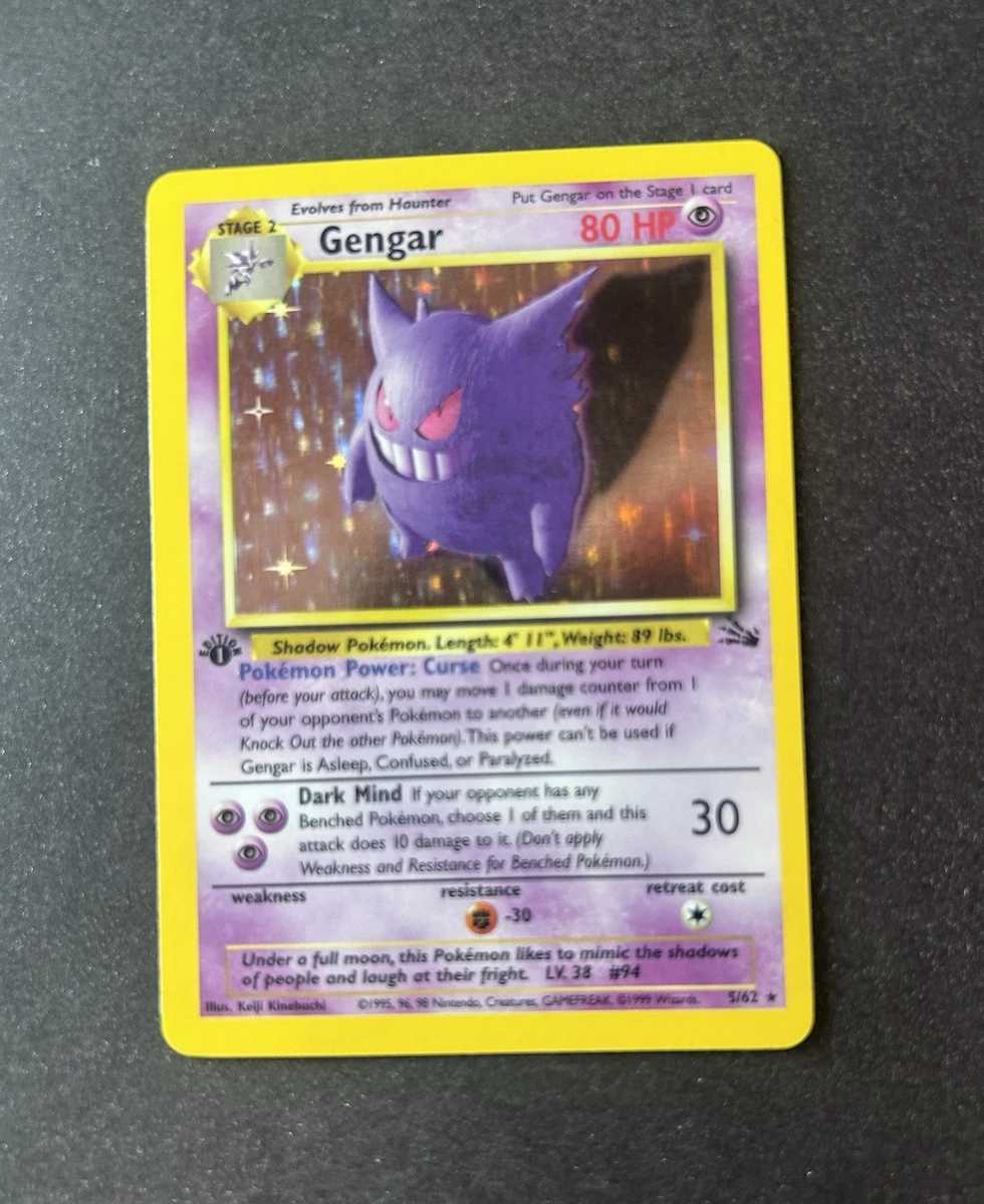Fossil Gengar Pokémon TCG Individual Collectible Card Game Cards