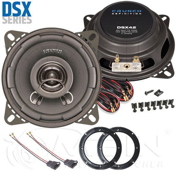 Crunch Auto Lautsprecher FüR VW Jetta II / 2 1984-1992 Heckablage 120W 100 #Acye-image